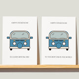 Personalised Father's Day Camper Card, Card for Dad, Fathers Day, Dad Card, Camping Dad Card, Card for Grandad, Step Dad Card.
