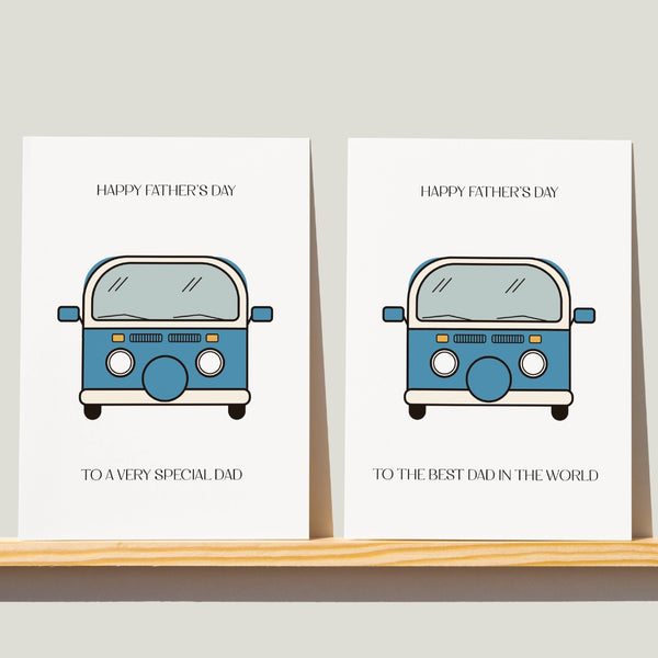 Personalised Father's Day Camper Card, Card for Dad, Fathers Day, Dad Card, Camping Dad Card, Card for Grandad, Step Dad Card.