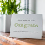 New Home Card, Congratulations on New Home, Happy New Home, Home Sweet Home, First Home Card, Housewarming Card, New House Personalised Card