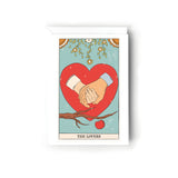 The Lovers, Tarot style Valentines Day Card, Card for Wife, For Husband, For Boyfriend, For Girlfriend, Simple Valentines