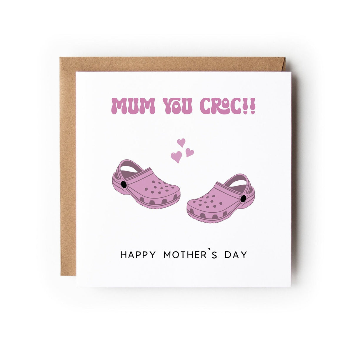 Personalised Croc Card, Happy Mother’s Day Card, Mother’s Day Card, Mum Nanny Step-Mum Great-Nan Mothers Day Card, Step Mum Card.