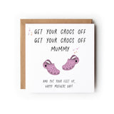 Personalised Croc Card, Happy Mother’s Day Card, Mother’s Day Card, Mum Nanny Step-Mum Great-Nan Mothers Day Card, Step Mum Card.