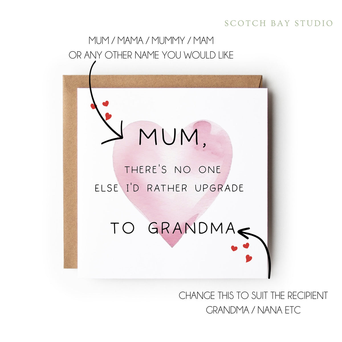 Mother's Day Card for New Grandma, Happy Mother’s Day Card, Mother’s Day Card, Mum Nanny Step-Mum Great-Nan Mothers Day Card, Step Mum Card.