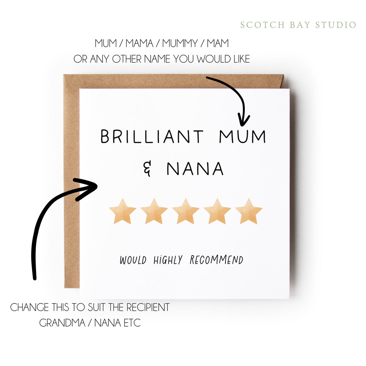Mother's Day Card for New Grandma, Happy Mother’s Day Card, Mother’s Day Card, Mum Nanny Step-Mum Great-Nan Mothers Day Card, Step Mum Card.