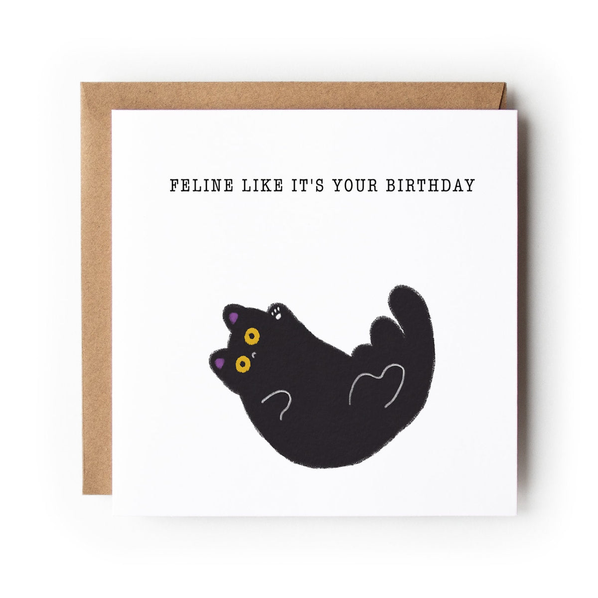 Cat Birthday Card, Black Cat, Funny Cat Card, Greeting Card, Birthday Card, Card for Cat Lover, Card For Her, Card For Him, Cat.
