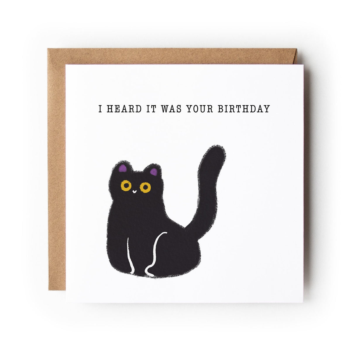 Cat Birthday Card, Black Cat, Funny Cat Card, Greeting Card, Birthday Card, Card for Cat Lover, Card For Her, Card For Him, Cat.