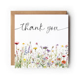 Wildflower Thank You Card, Thanks Card, Wildflower Card
