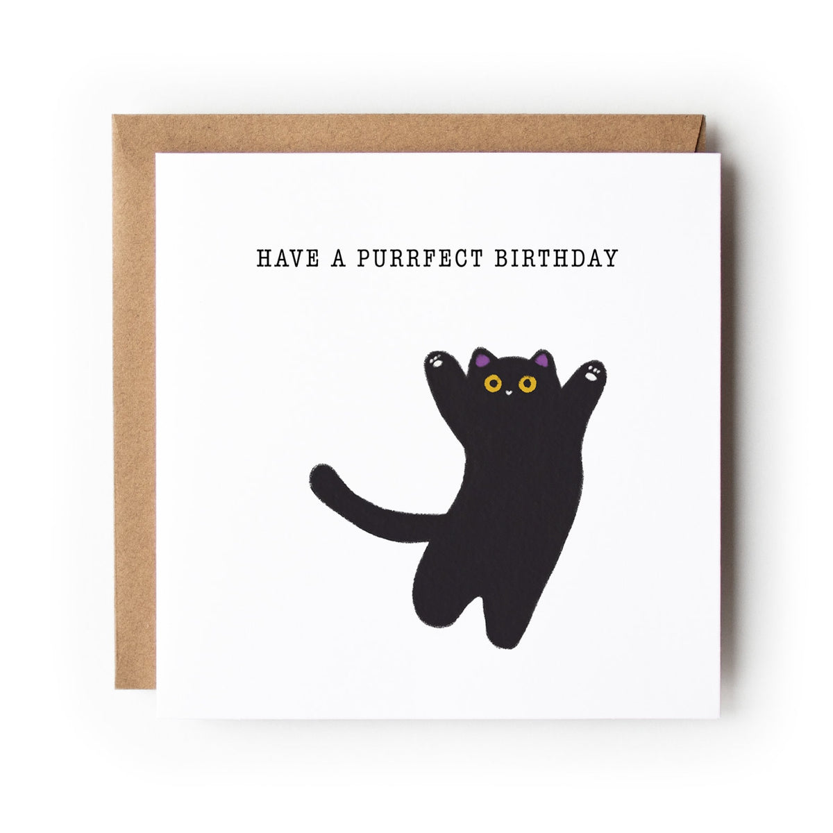 Cat Birthday Card, Black Cat, Funny Cat Card, Greeting Card, Birthday Card, Card for Cat Lover, Card For Her, Card For Him, Cat.
