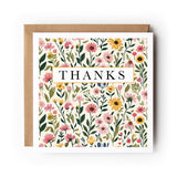 Floral Thank You Card, Thanks Card