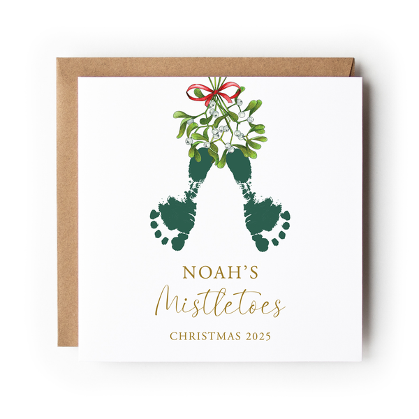 First Christmas Handprint & Footprint Card Packs