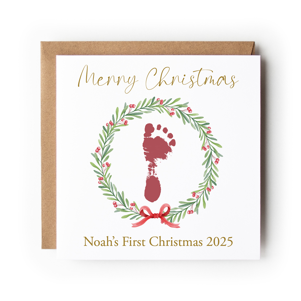 First Christmas Handprint & Footprint Card Packs