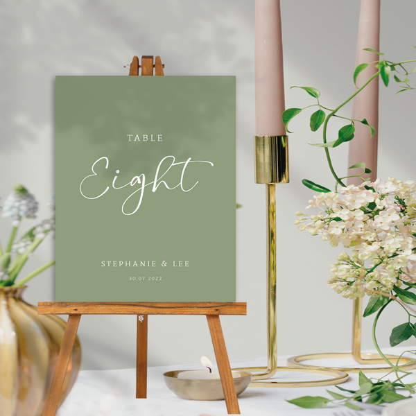 Full Colour Table Numbers