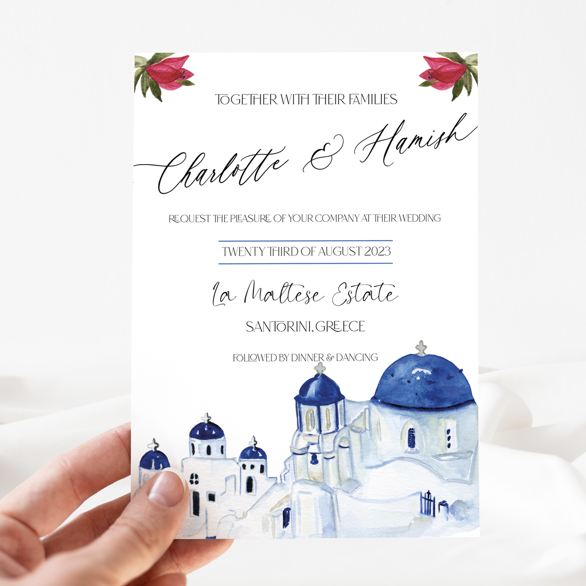 Santorini Day Invitation