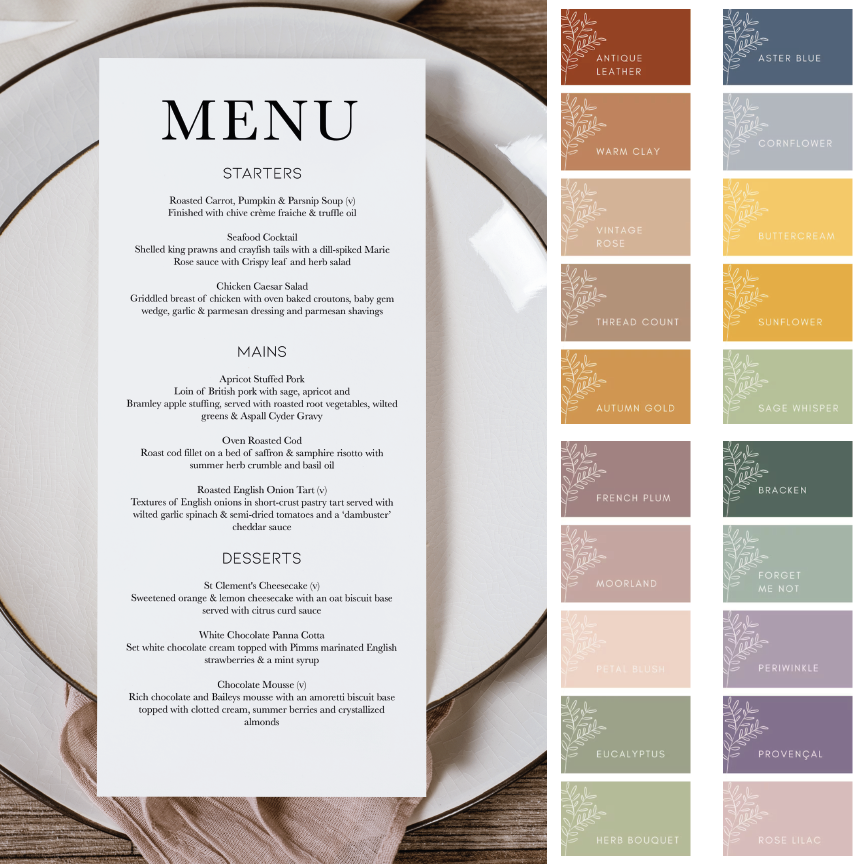 Menu Full Colour