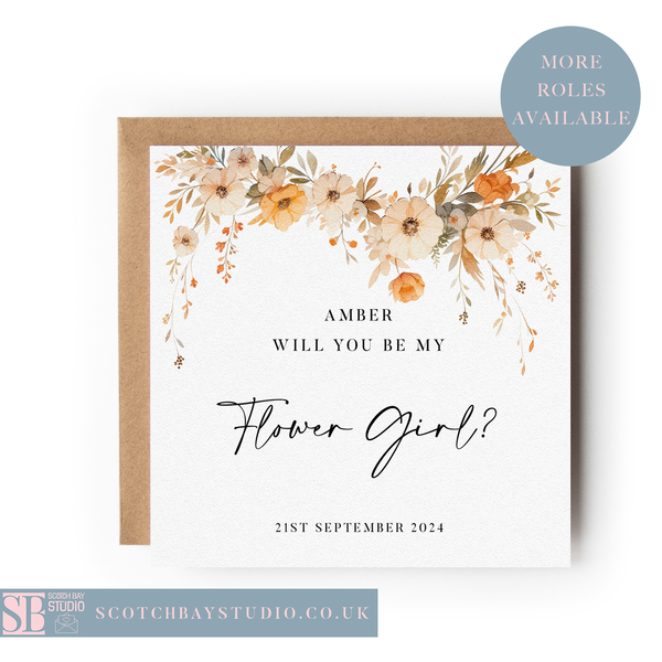 Wedding Proposal Card - Boho Wildflowers