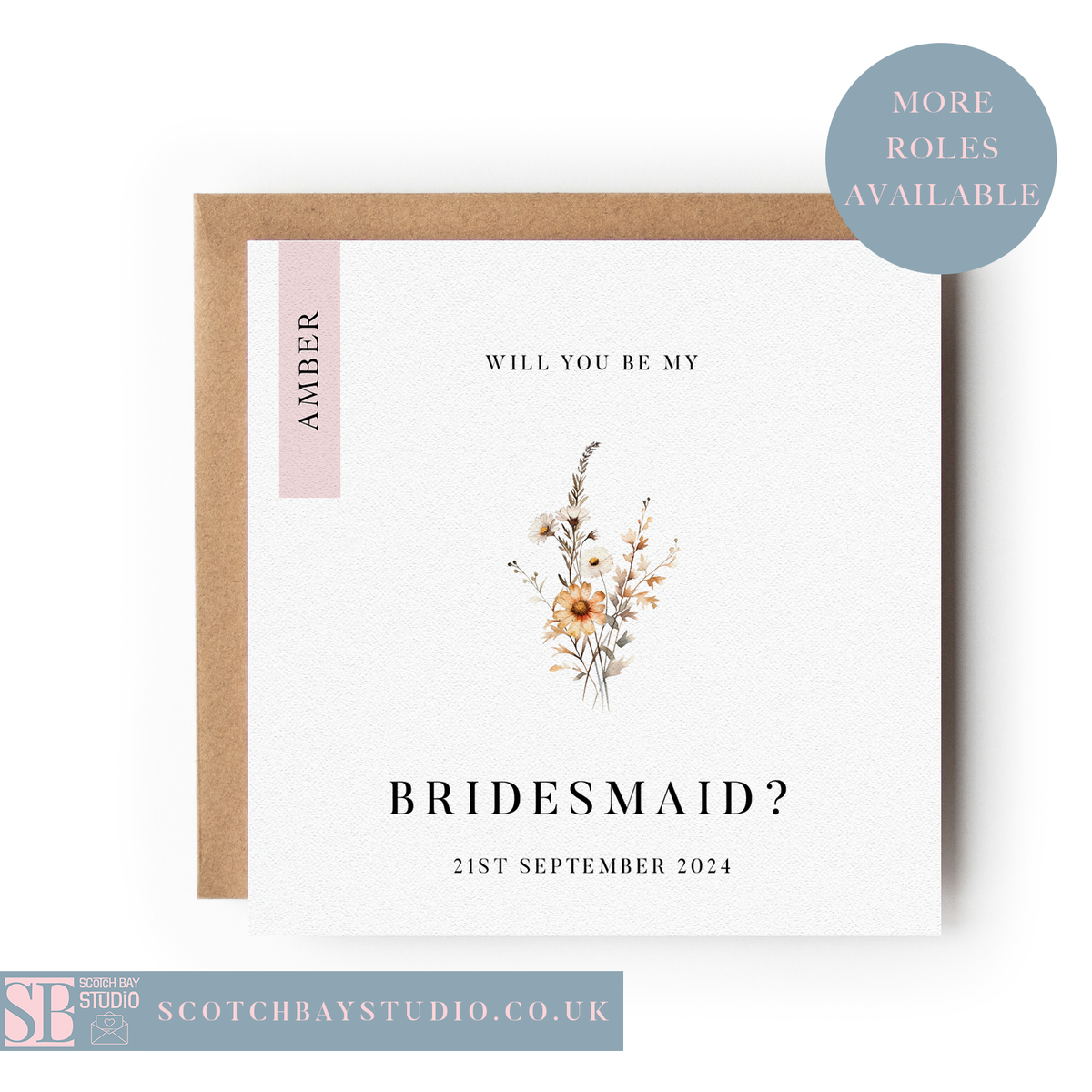 Wedding Proposal Card - Wildflower Bouquet