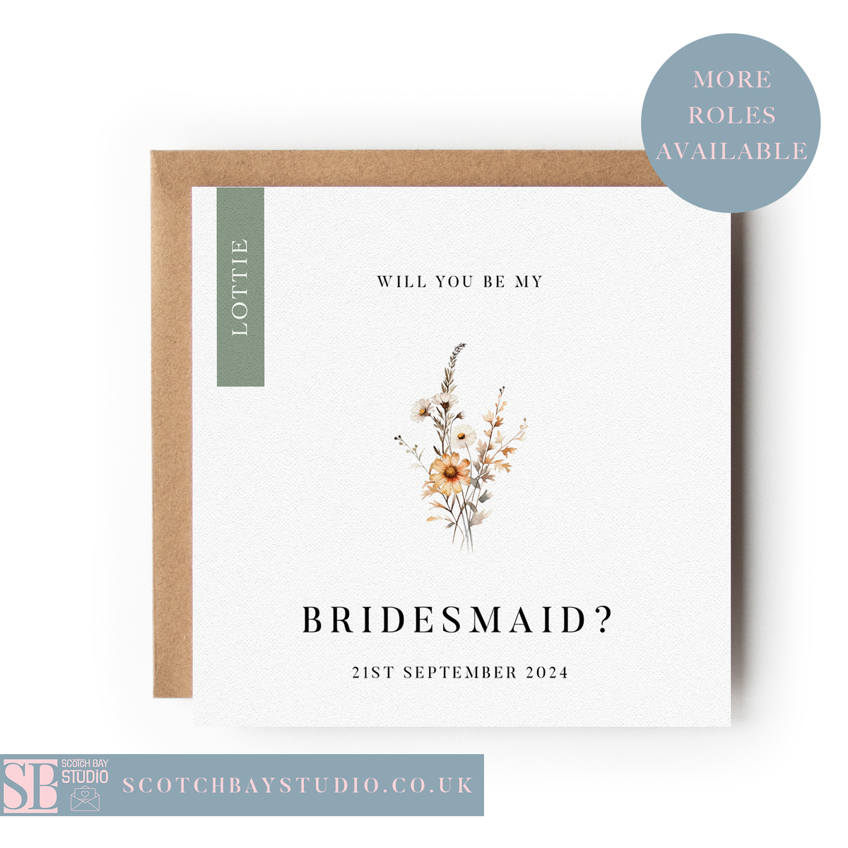 Wedding Proposal Card - Wildflower Bouquet