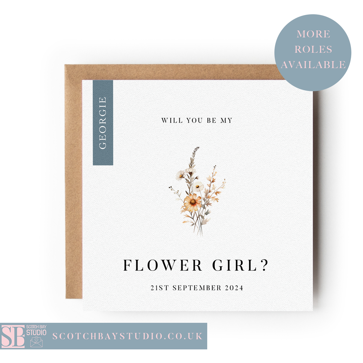 Wedding Proposal Card - Wildflower Bouquet