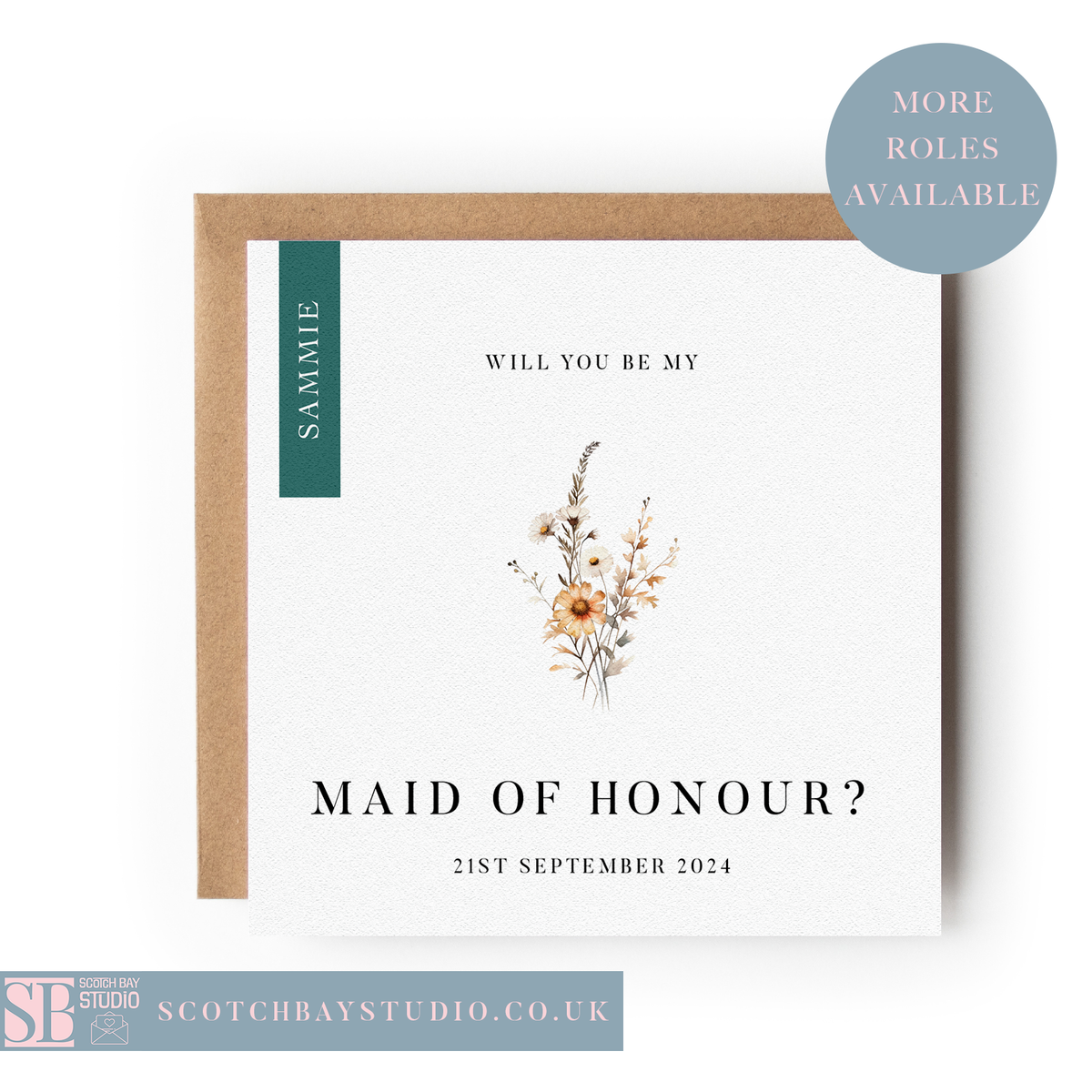 Wedding Proposal Card - Wildflower Bouquet