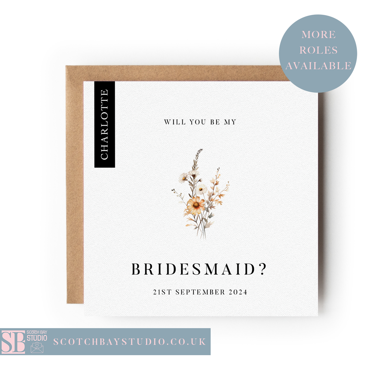 Wedding Proposal Card - Wildflower Bouquet