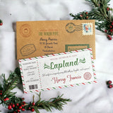 Personalised Lapland Boarding Pass, Lapland Ticket, Lapland Gift Ticket, Personalised Lapland Invitation, Invitation to Lapland.