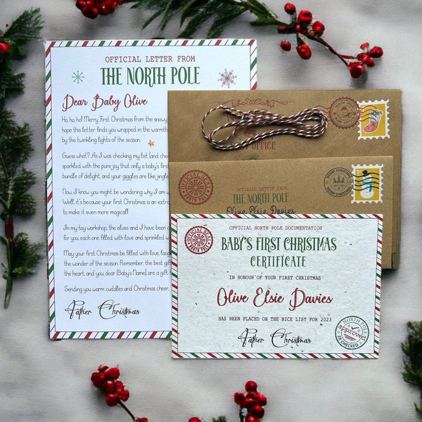Baby's First Christmas Letter from Father Christmas