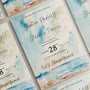 Wedding Invitation Seascape Design, Wedding Stationery, Wedding Invites, Double Sided Invitations, Printed Invitations, Beach Wedding Invite