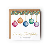 Special Family Bauble Christmas Card