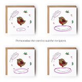 Special Family Christmas Card, Embroidered Robin Tree Decoration, Christmas Keepsake, Robin Christmas Card, Special Family, Special Couple