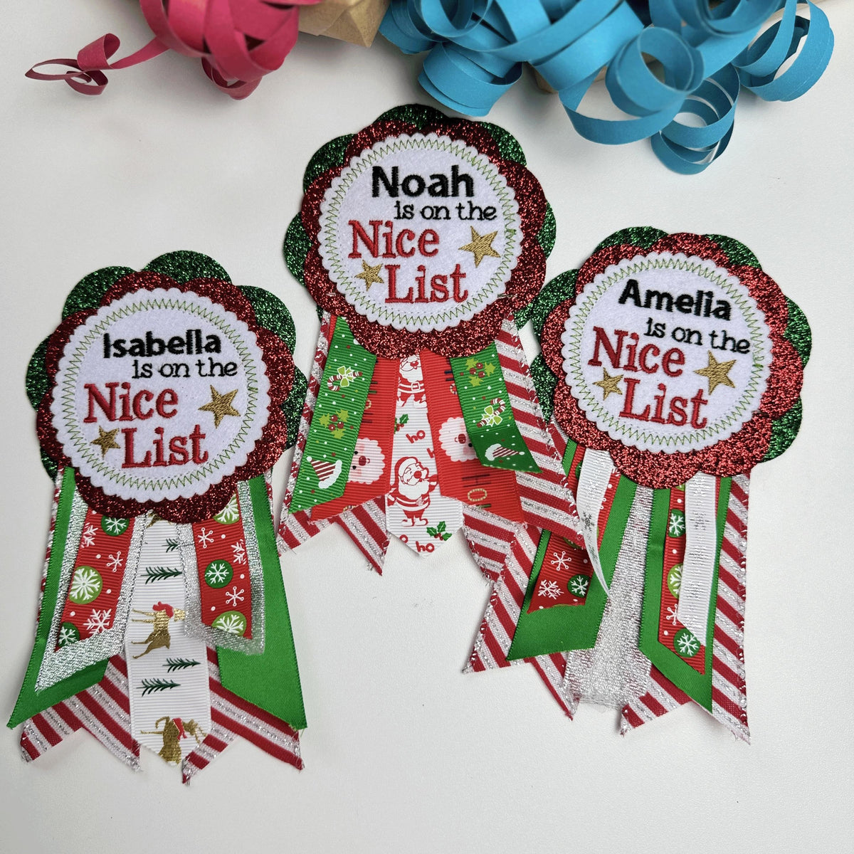 Nice List Embroidered Badge, Santa Badge, Nice List, Naughty List, Christmas Badge, Christmas Eve Box, Reusable Nice List Badge, Elf Gift.