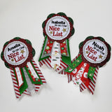 Nice List Embroidered Badge, Santa Badge, Nice List, Naughty List, Christmas Badge, Christmas Eve Box, Reusable Nice List Badge, Elf Gift.