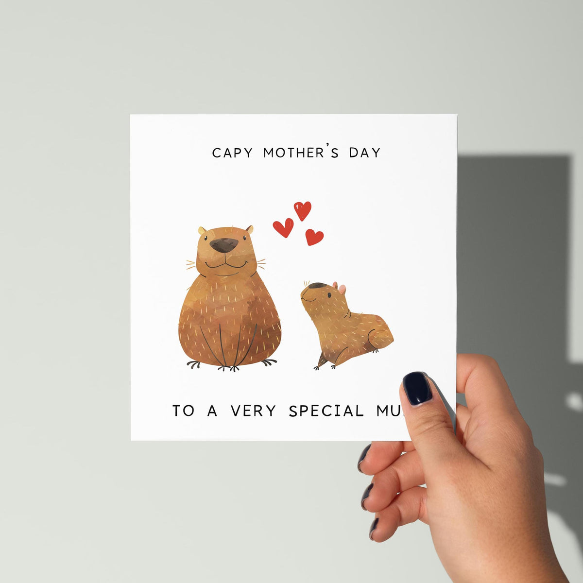 Capybara Mother's Day Card, Funny Mum Card