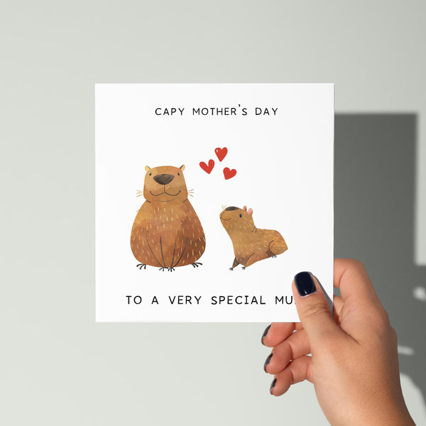 Capybara Mother's Day Card, Funny Mum Card