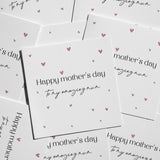 Heartfelt Mother's Day Card: Hand-Drawn Hearts, Elegant Design