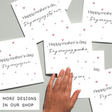 Heartfelt Mother's Day Card: Hand-Drawn Hearts, Elegant Design