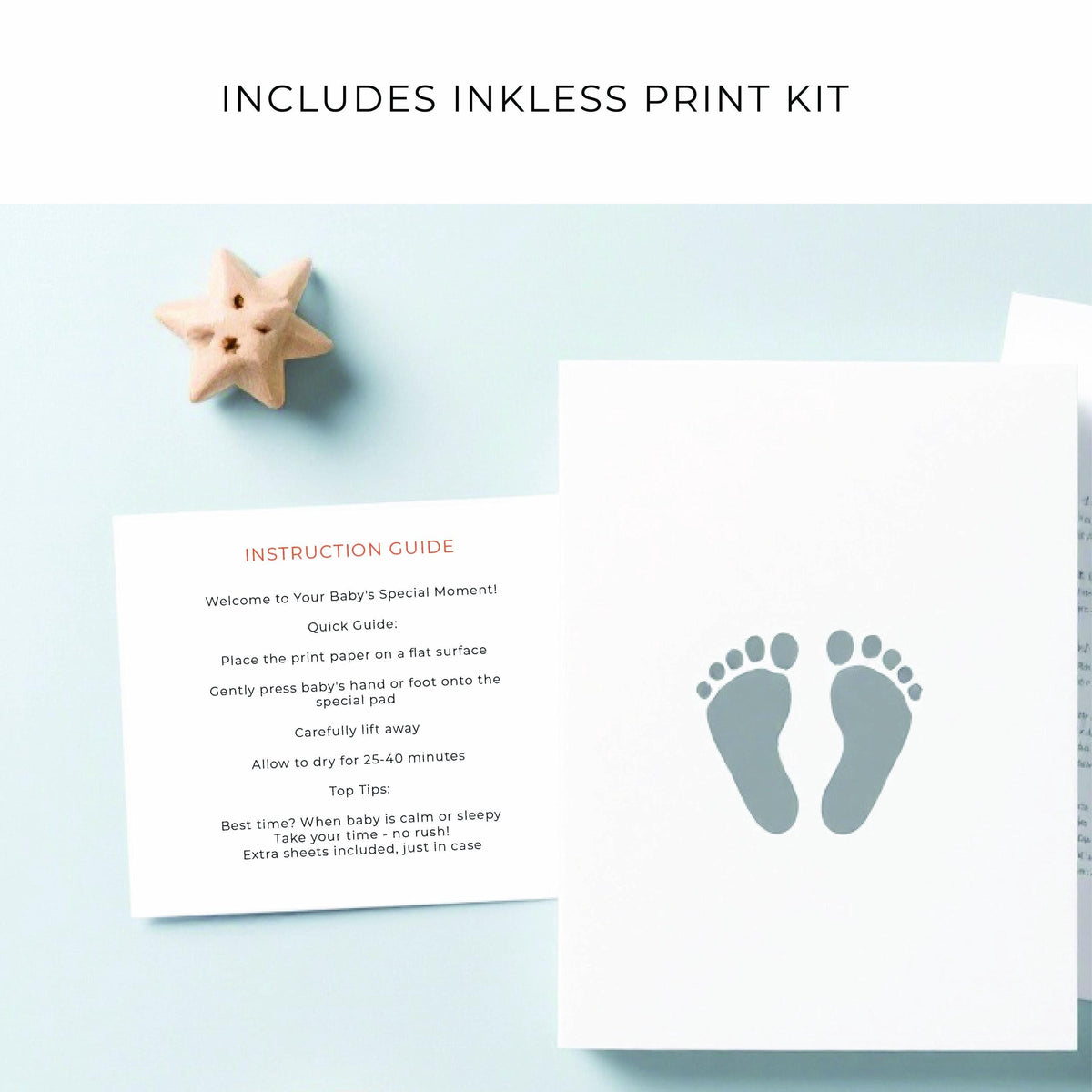 A5 Baby Hand & Footprint Foil Print
