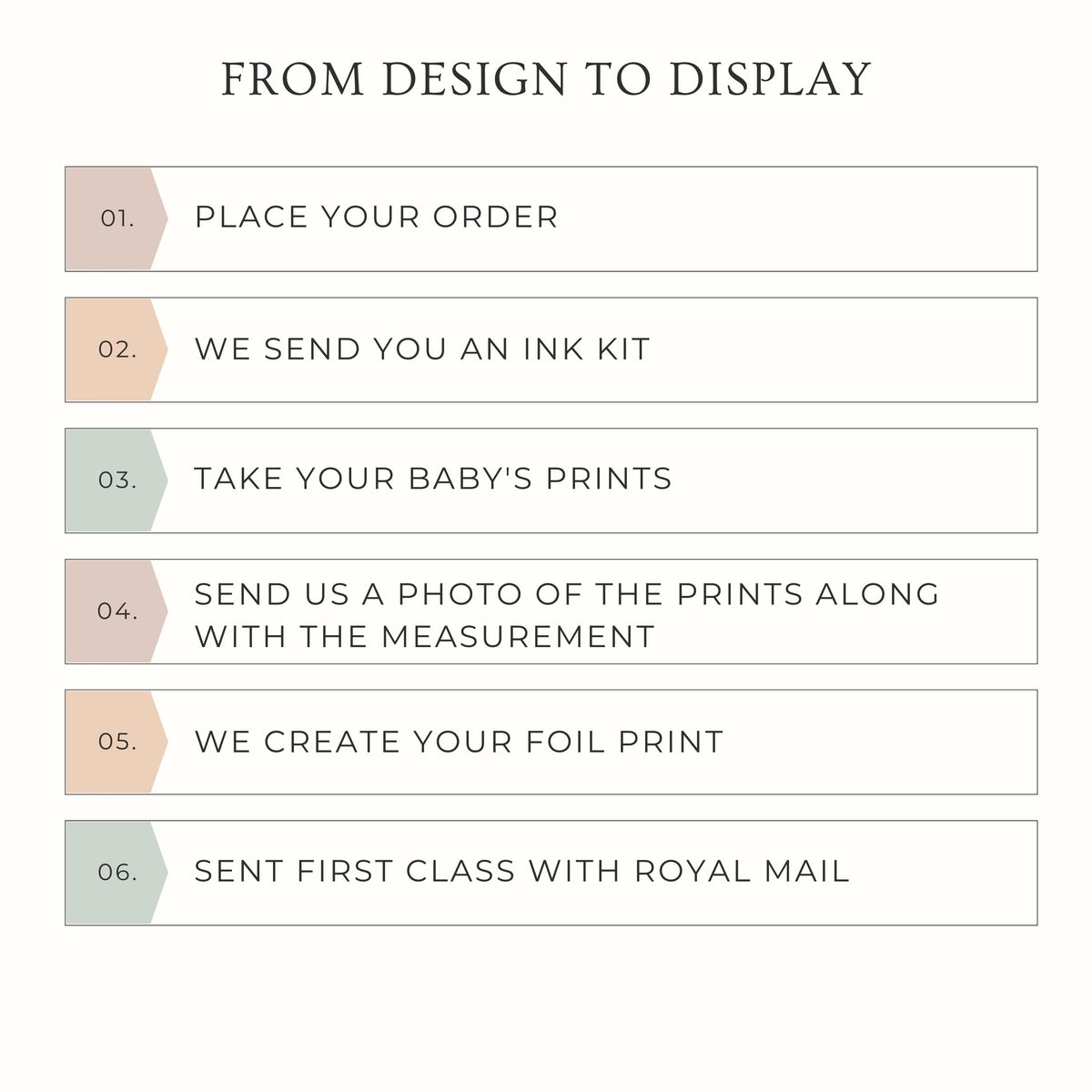 A5 Baby Hand & Footprint Foil Print
