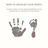 A5 Green Personalised Baby Hand & Footprint Metallic Foil Print, New Baby Keepsake Gift, With Ink-less Ink Kit