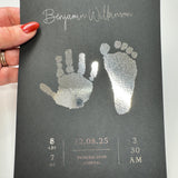 A5 Baby Hand & Footprint Foil Print