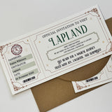 Lapland Boarding Pass, Personalised Lapland Ticket, Christmas Surprise, Holiday Reveal, Magical Adventure Gift for Kids