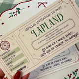 Lapland Boarding Pass, Personalised Lapland Ticket, Christmas Surprise, Holiday Reveal, Magical Adventure Gift for Kids