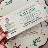 Lapland Boarding Pass, Personalised Lapland Ticket, Christmas Surprise, Holiday Reveal, Magical Adventure Gift for Kids