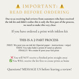 A5 Personalised Baby Hand & Footprint Metallic Foil Print, New Baby Keepsake Gift, Birth Announcement Print, With Ink-less Ink Kit