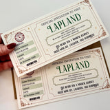 Lapland Boarding Pass, Personalised Lapland Ticket, Christmas Surprise, Holiday Reveal, Magical Adventure Gift for Kids