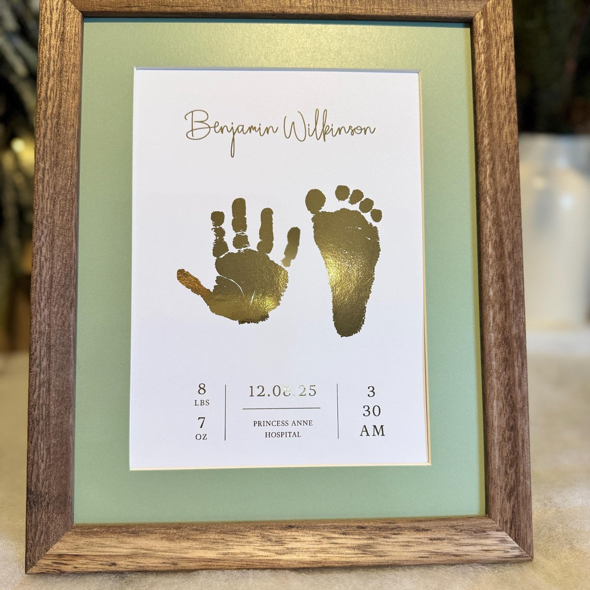 A5 Baby Hand & Footprint Foil Print