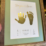 A5 Baby Hand & Footprint Foil Print