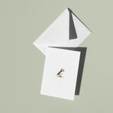 Welsh Inspired Puffin Card, Minimal Illustration, A6 Greeting Card