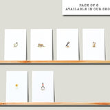 Welsh Inspired Puffin Card, Minimal Illustration, A6 Greeting Card