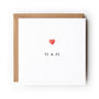 Welsh Heart St Dwynwen’s Day Card, Ti a Fi Card, Welsh Valentine’s Day Card, Puffin Love Card