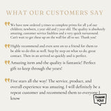 A5 Green Personalised Baby Hand & Footprint Metallic Foil Print, New Baby Keepsake Gift, With Ink-less Ink Kit